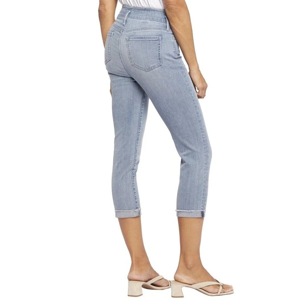 NYDJ Chloe Capri Jeans Hollywood Waistband Thistle Falls Size 4 Cropped Denim - Picture 2 of 11
